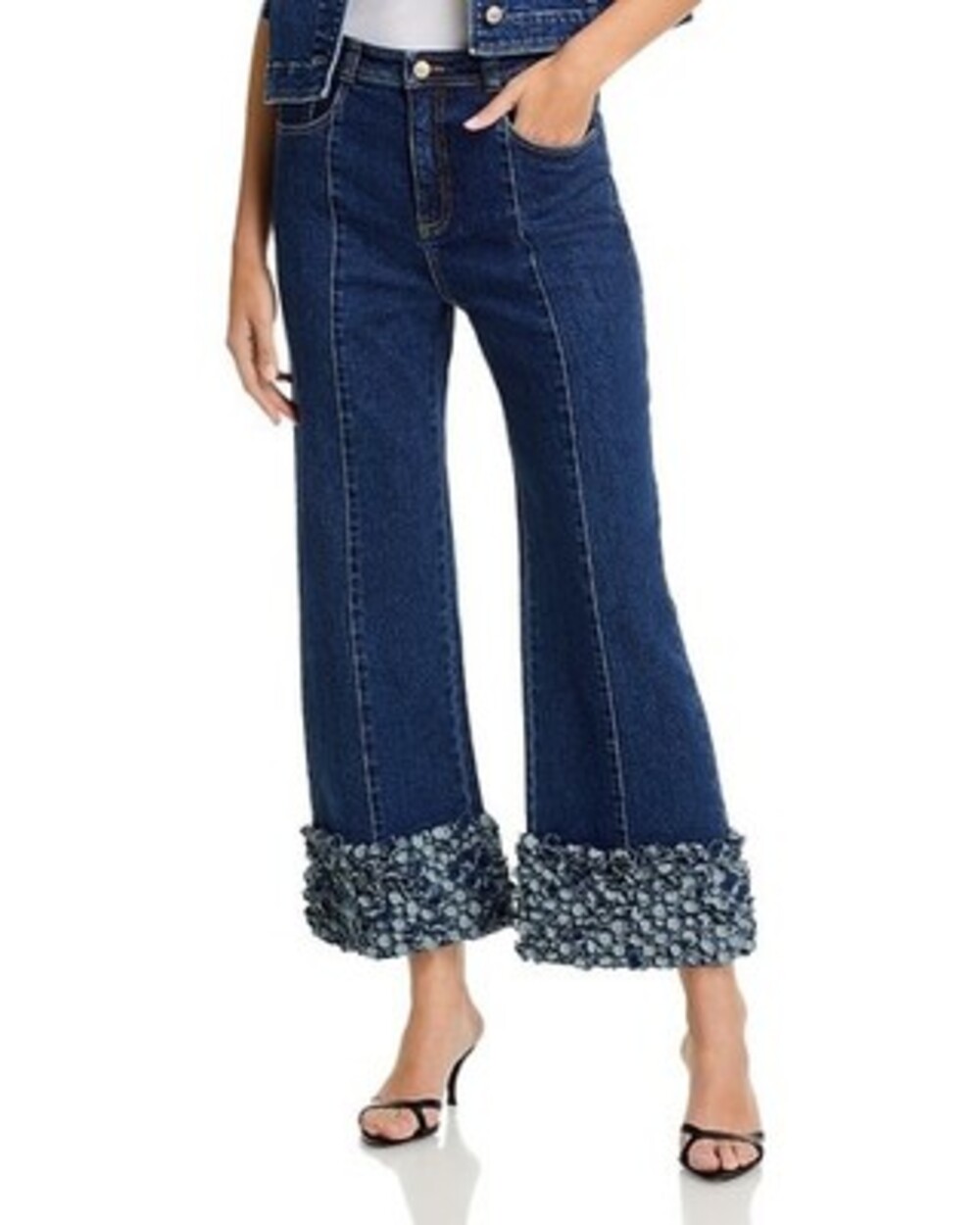 Cinq A Sept Petal Ethel Jeans Women's 0 Oceane Belt Loops Zip & Button Closure